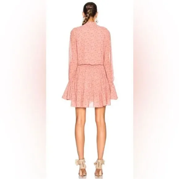 Alexis Pink and Tan Floral Dress, S - Picture 3 of 13